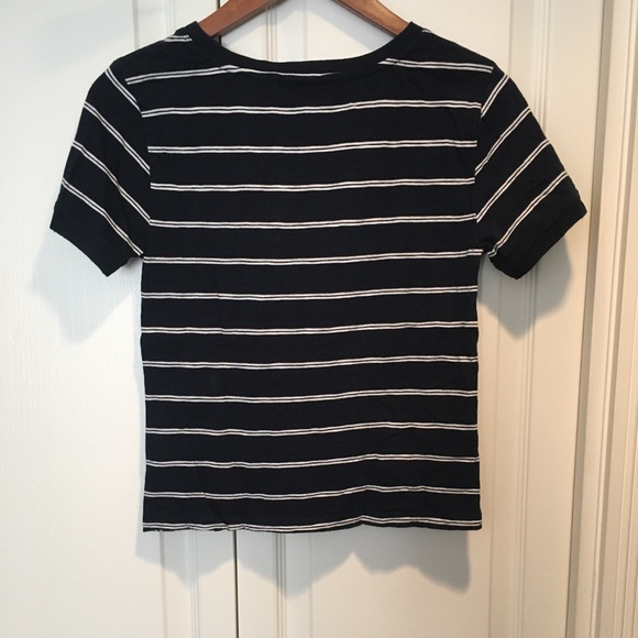 J crew slant striped navy T-shirt size XS - Picture 4 of 4